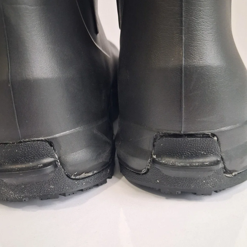 ACE Work Boots Black Rubber Waterproof Slip Resistant Utility Boots W8 M6